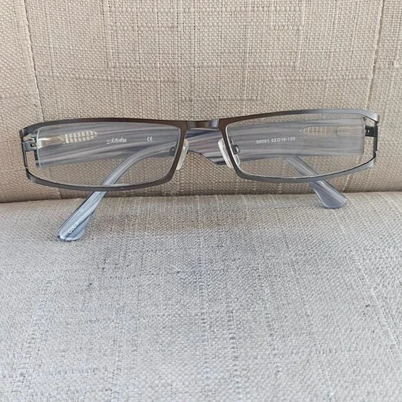 Silhouette Glasses Sunglasses Frame Dark Gunmetal Tone Eyeglasses 53[]19 135 Silhouette Small Eyeglasses Titan Gunmetal Half Rim Frame  main image 3